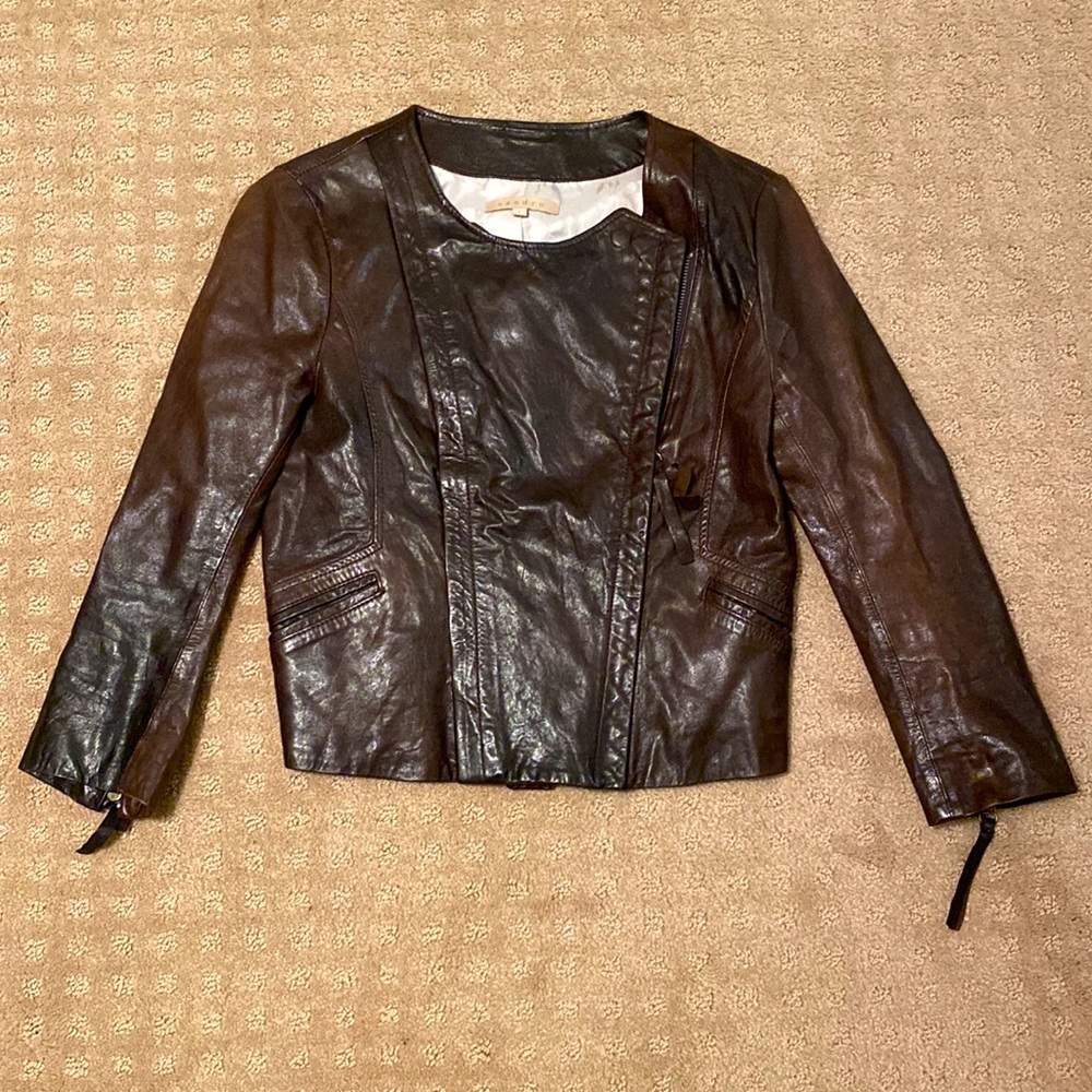 Sandro Leather Jacket (Size 1 - XS)